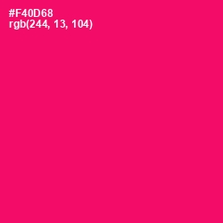 #F40D68 - Rose Color Image