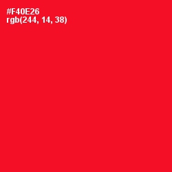 #F40E26 - Torch Red Color Image