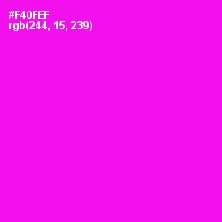 #F40FEF - Magenta / Fuchsia Color Image