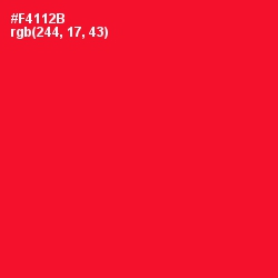 #F4112B - Torch Red Color Image