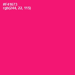 #F41673 - Rose Color Image