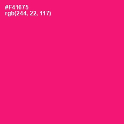 #F41675 - Rose Color Image