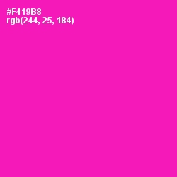 #F419B8 - Hollywood Cerise Color Image