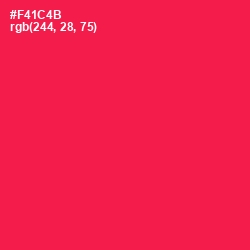 #F41C4B - Razzmatazz Color Image