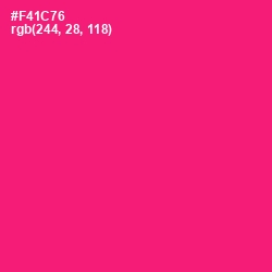 #F41C76 - Rose Color Image