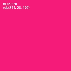 #F41C78 - Rose Color Image