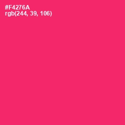 #F4276A - Radical Red Color Image