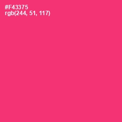 #F43375 - Radical Red Color Image