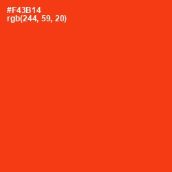 #F43B14 - Scarlet Color Image