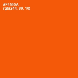 #F4590A - International Orange Color Image