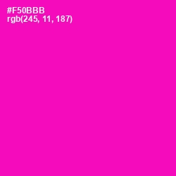 #F50BBB - Hollywood Cerise Color Image