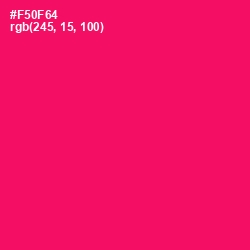 #F50F64 - Rose Color Image