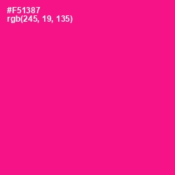 #F51387 - Hollywood Cerise Color Image