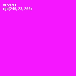 #F517FF - Magenta / Fuchsia Color Image