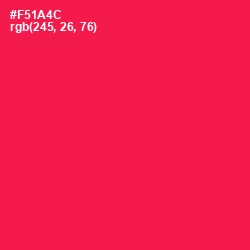 #F51A4C - Razzmatazz Color Image