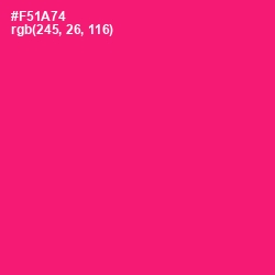 #F51A74 - Rose Color Image