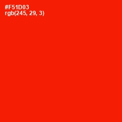 #F51D03 - Red Color Image