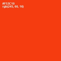 #F53C10 - Scarlet Color Image