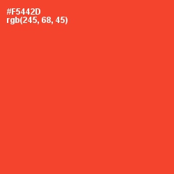 #F5442D - Pomegranate Color Image