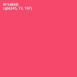 #F5486B - Carnation Color Image