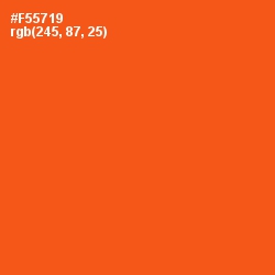 #F55719 - International Orange Color Image