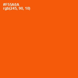 #F55A0A - International Orange Color Image