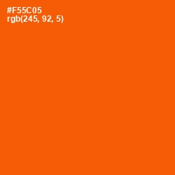 #F55C05 - International Orange Color Image