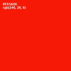 #F61A06 - Red Color Image