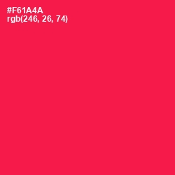 #F61A4A - Razzmatazz Color Image