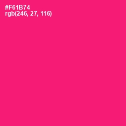 #F61B74 - Rose Color Image