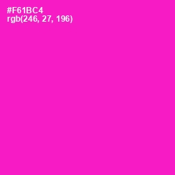 #F61BC4 - Shocking Pink Color Image