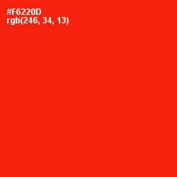 #F6220D - Scarlet Color Image