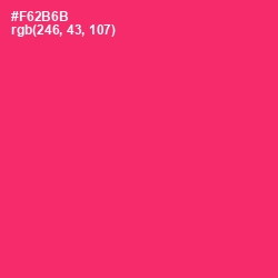 #F62B6B - Radical Red Color Image