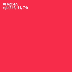 #F62C4A - Amaranth Color Image