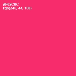 #F62C6C - Radical Red Color Image
