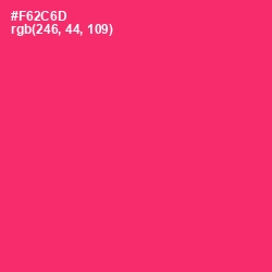 #F62C6D - Radical Red Color Image