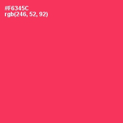 #F6345C - Radical Red Color Image