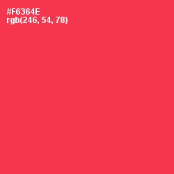 #F6364E - Radical Red Color Image