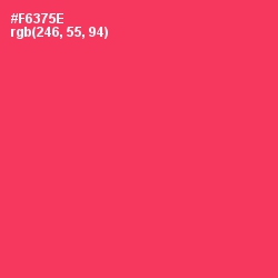 #F6375E - Radical Red Color Image