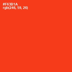 #F63B1A - Scarlet Color Image