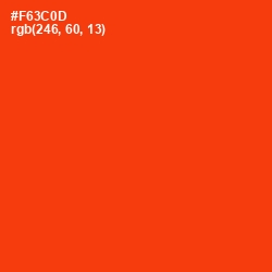 #F63C0D - Scarlet Color Image