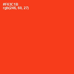 #F63C1B - Scarlet Color Image