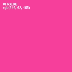 #F63E9B - Wild Strawberry Color Image