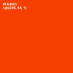 #F64001 - Vermilion Color Image