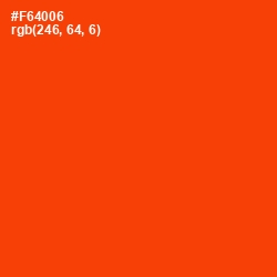 #F64006 - Vermilion Color Image