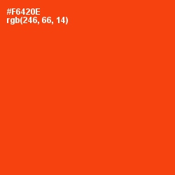 #F6420E - Vermilion Color Image