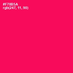 #F70B5A - Razzmatazz Color Image