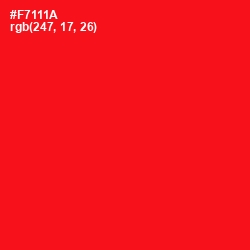 #F7111A - Red Color Image