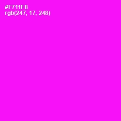 #F711F8 - Magenta / Fuchsia Color Image