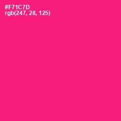 #F71C7D - Rose Color Image